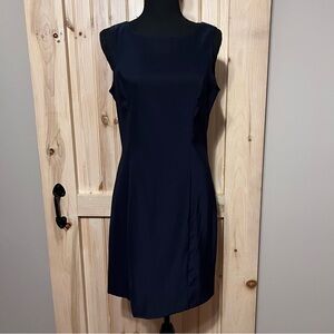Alyn Paige Classic Navy Sleeveless Sheath Dress